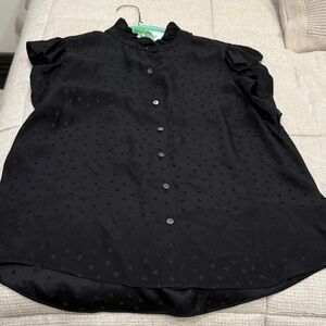 Rebecca Taylor Black Button Down Shirt